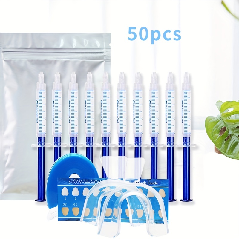 50/100pcs 1 SetTeeth Whitening Kit, Rechargeable Home Use Wireless Teeth  Whitening Kit With LED Blue Lights Accelerator, 50/100pcs Teeth Whitening  Gel Pens, Natural Effective Stain Cleaning At Home