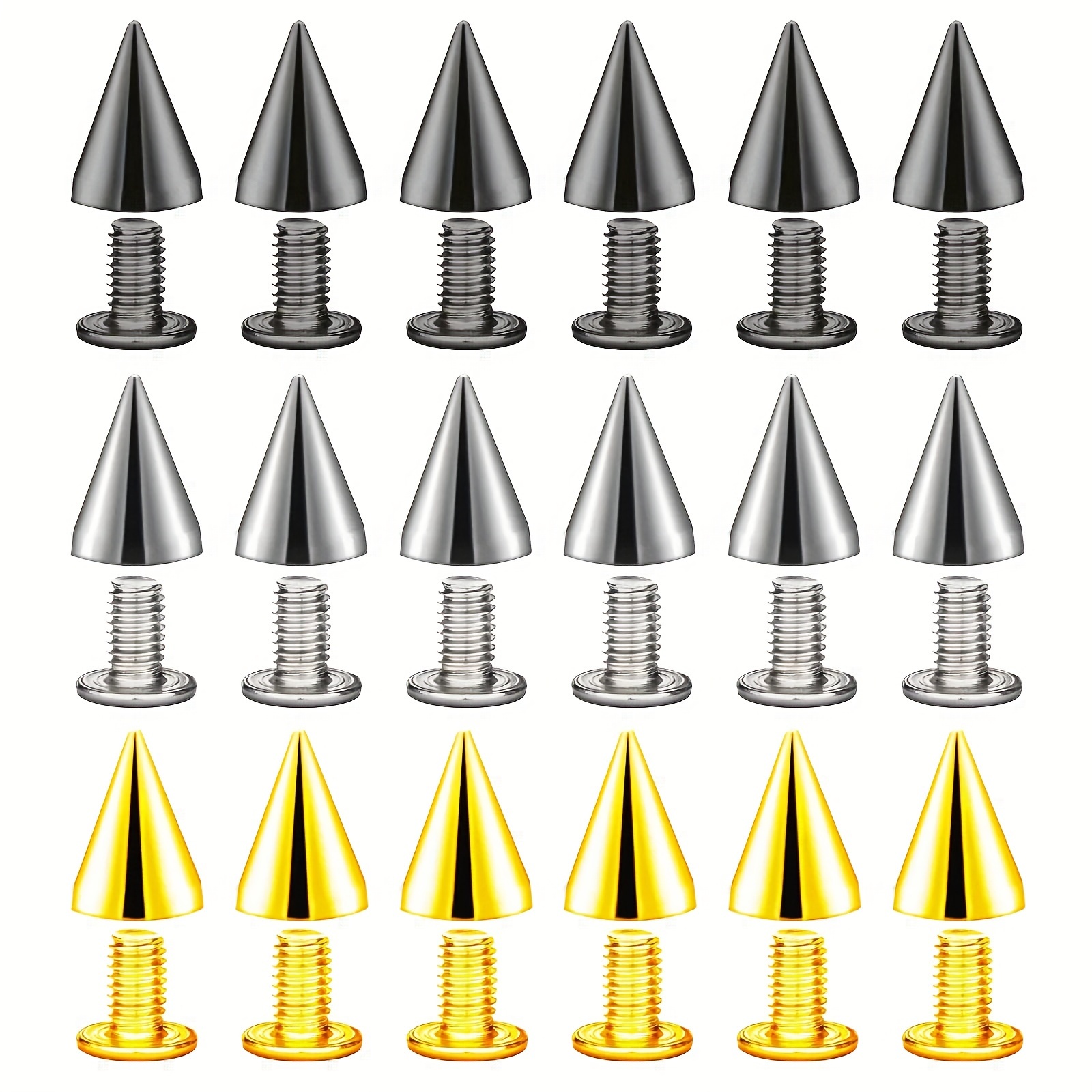 Cone Plastic Spikes And Studs 2 holes Sew Ccb Leather Rivets - Temu