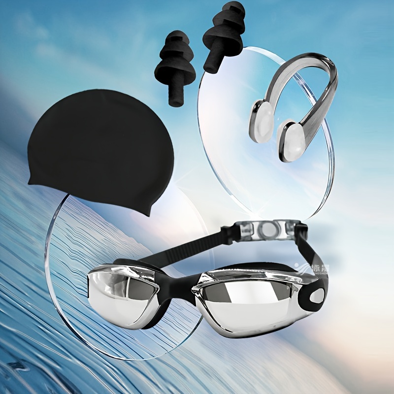 Ensemble de natation en silicone souple étanche, ensemble de bouchons  d'oreilles avec pince-nez et une boîte en plastique portable pour la  natation - Temu France