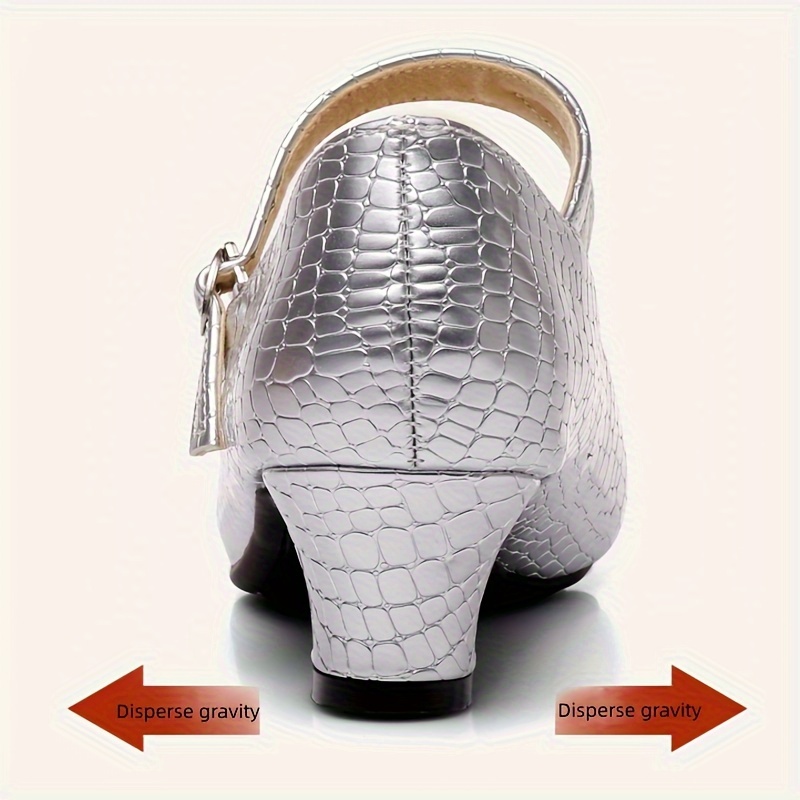 Zapatos de baile latino plata brillantes