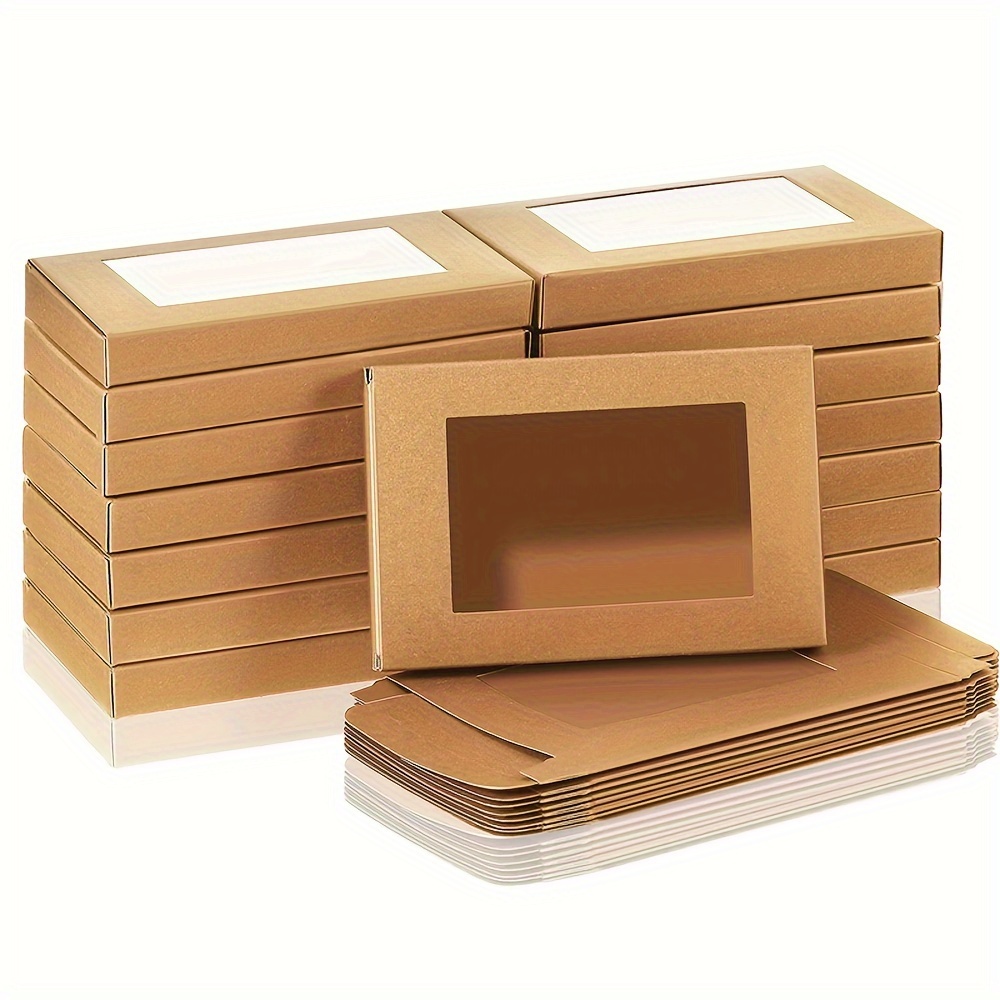 Paquete de 25 cajas de envío, 8 x 6 x 2 pulgadas, caja pequeña de cartón  corrugado para envíos de negocios, regalos, decoraciones, papel kraft marrón