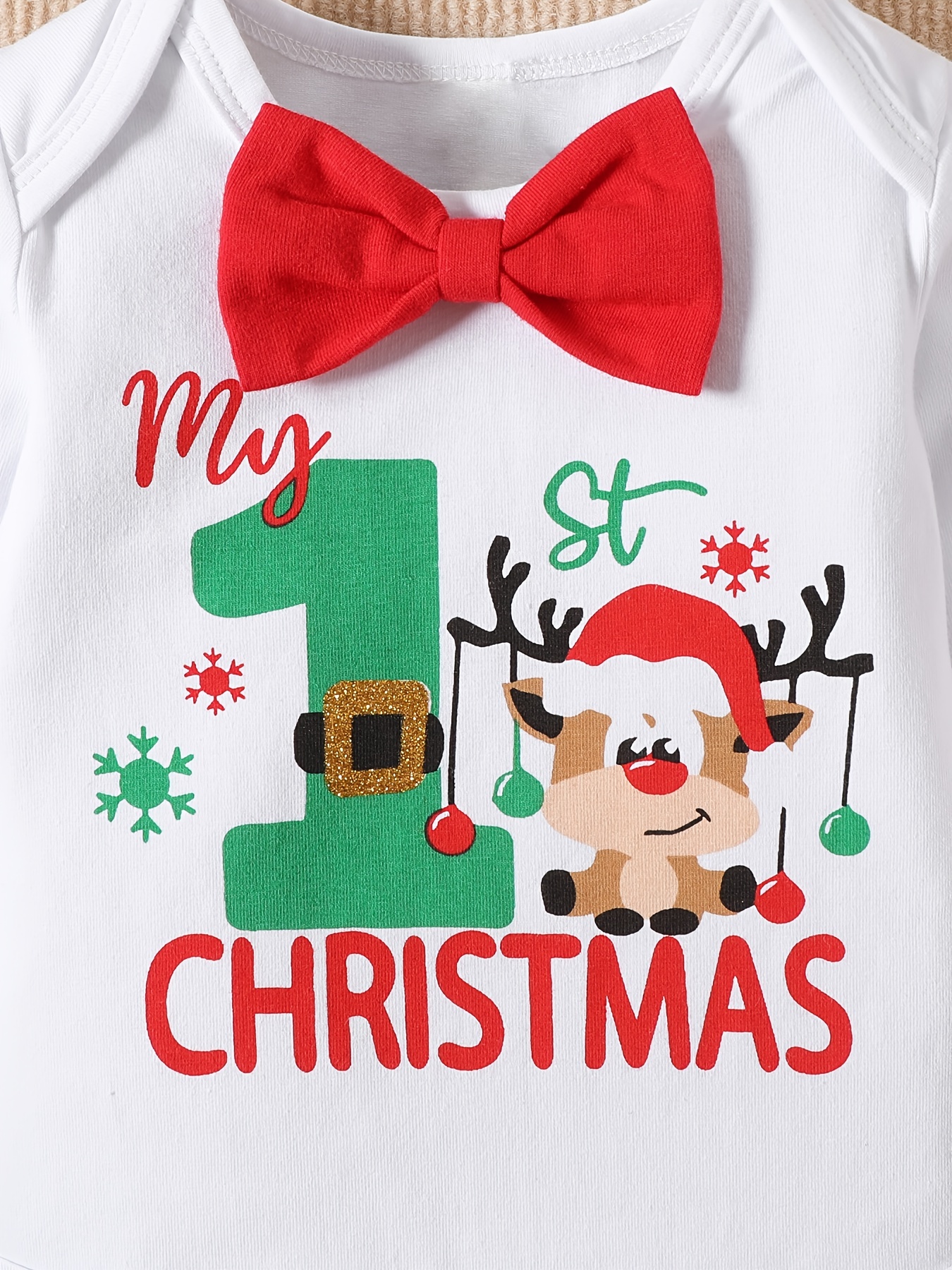 Conjuntos de ropa de Navidad para bebés recién nacidos, niñas y niños, mi  primer mameluco de Navidad, conjunto de ropa de Navidad para niños pequeños  Ormromra 221164-1