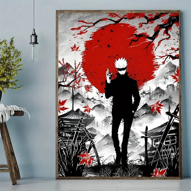 Abstract Canvas Painting, Japanese Anime Cartoon Character Painting On  Canvas Wall Art, Artwork Wall Painting For Bathroom Bedroom Office Living  Room Home Wall Decor, No Frame - Temu