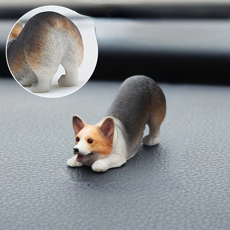 Simulation Dogs Welsh Corgi Pembroke Resin Models Desktop Ornament