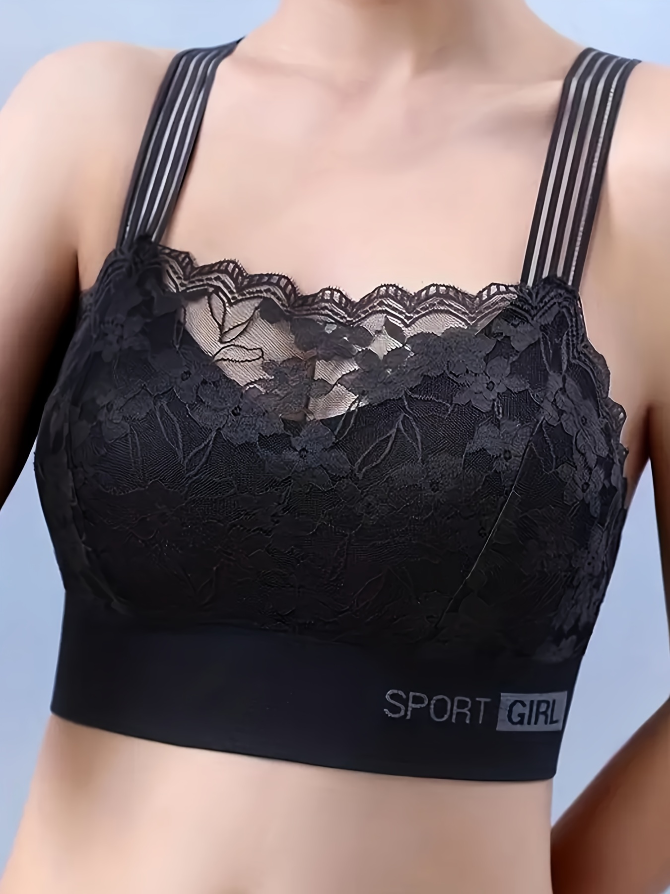 Sports Bra Women No Steel Ring Bras Sexy Seamless Lace Underwear Fitness  Vest