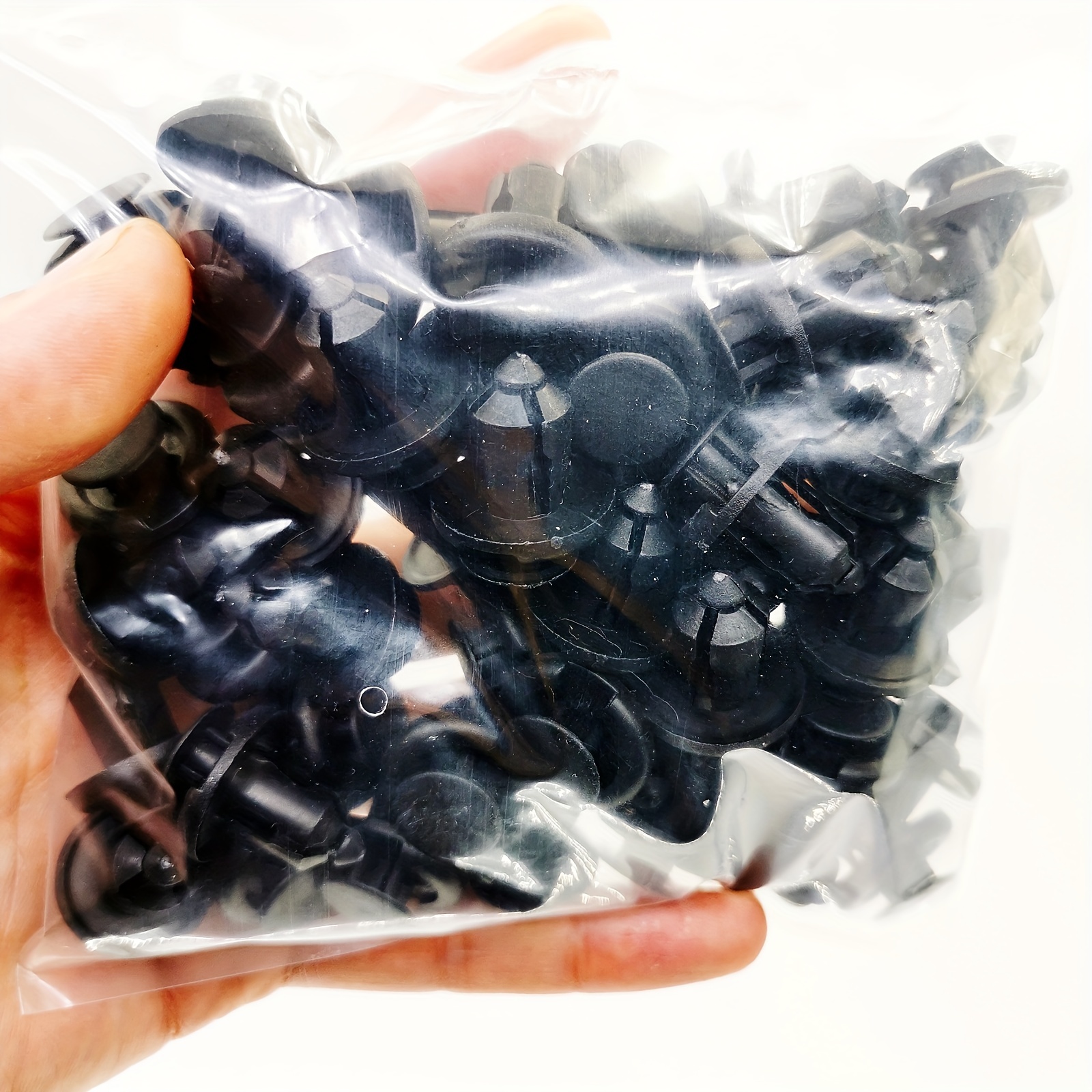 30Pzas Clip para Coche 4mm Negro Remaches Plástico Tipo Presión de Sujeción  del Panel Unique Bargains Clips/Remaches/Sujetador