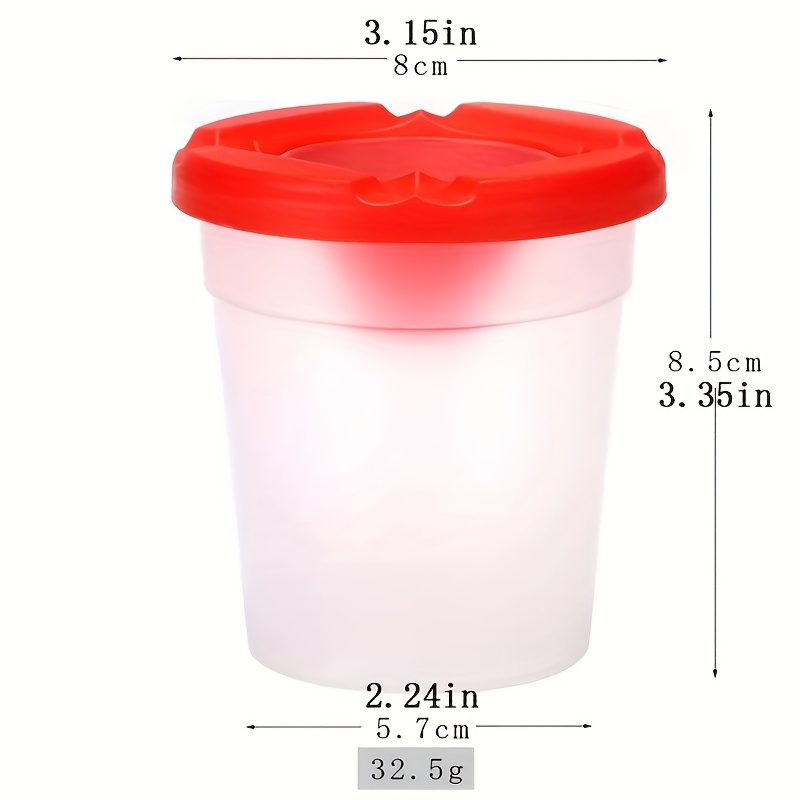 4set Plastic Spill Proof Paint Cups With Lids For Kids Painting Drawing  Tool