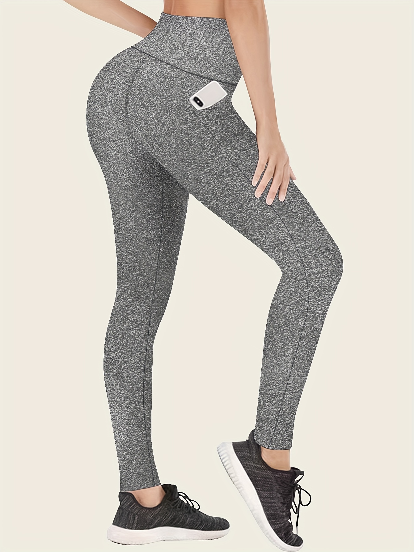 Fleece Lined Sport Pants for Women with Pockets, Winter Workout
