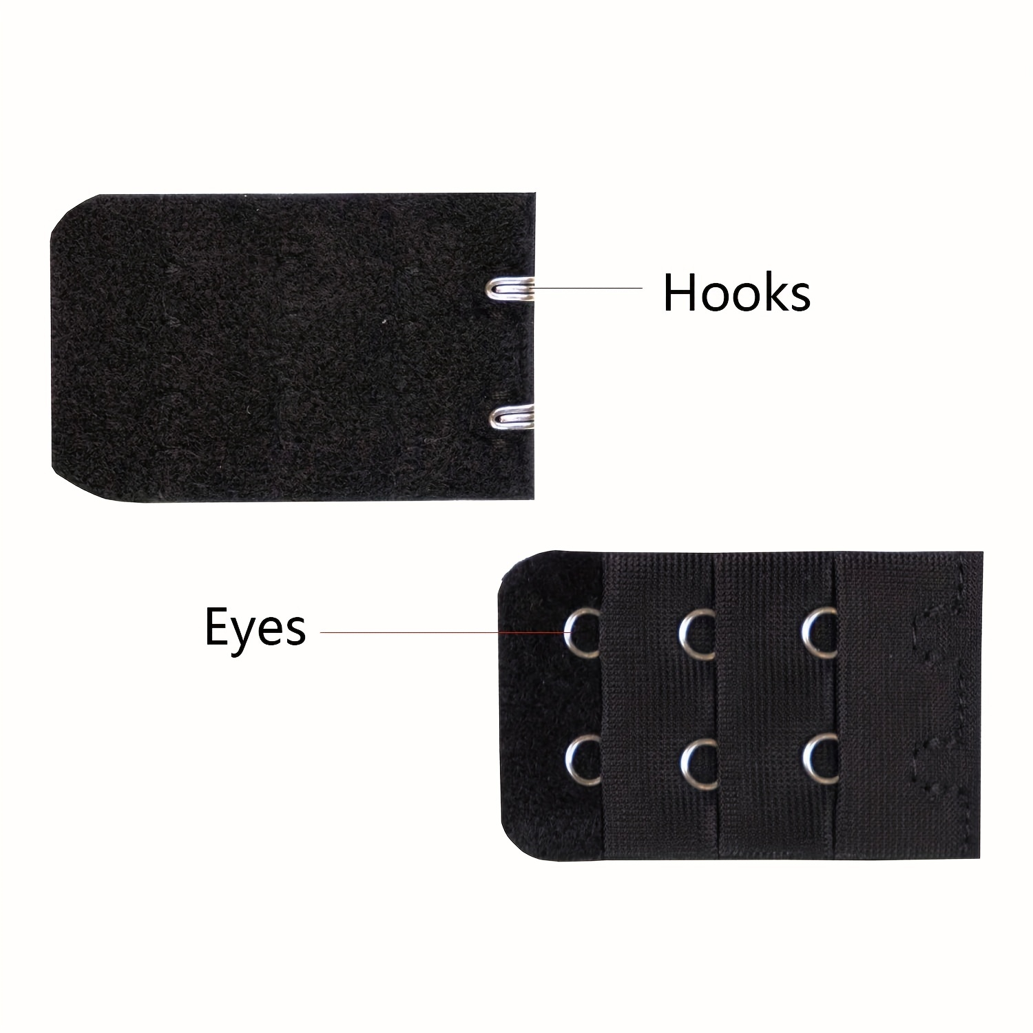 10 Sets Sewing Hooks And Eyes Closure For Trousers Skirts Dress Sewing DIY  Craft - Grey Black