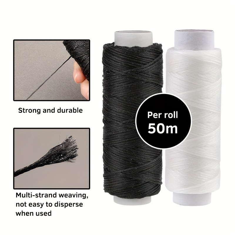 Waxed Thread 32 Yards (black) Leather Sewing Waxed Thread - Temu