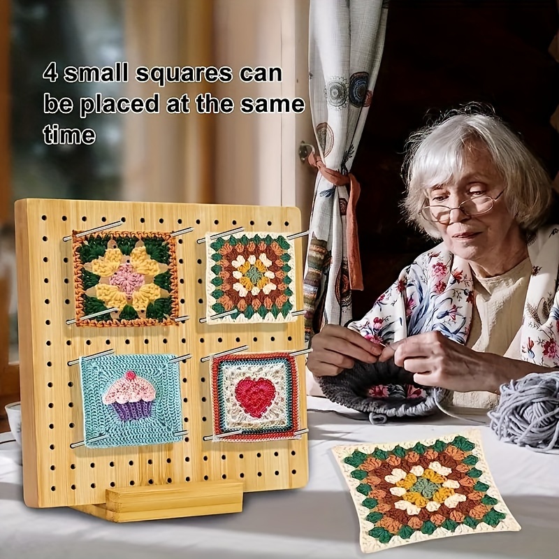 Wooden Crochet Blocking Board Reusable Handcrafted Knitting