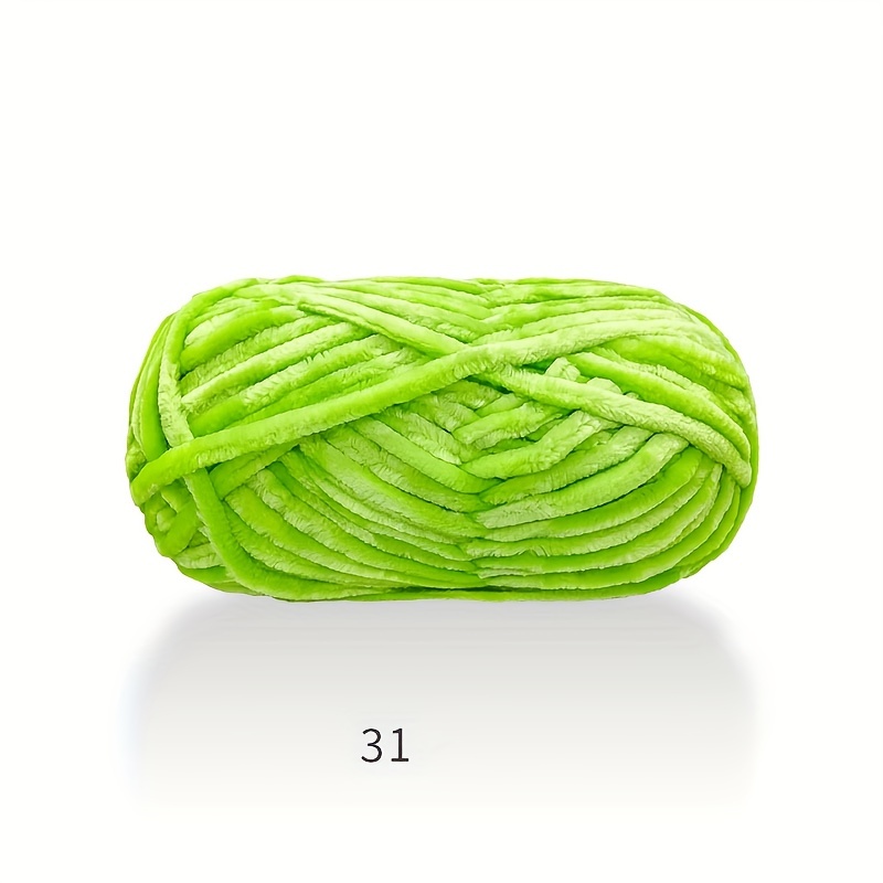 Fil de velours 100g/110m Chenille velours fil laine à tricoter épais chaud  Crochet fil à tricoter coton bébé laine bricolage tricoté à la main pull  doré (Color : 05) : : Cuisine