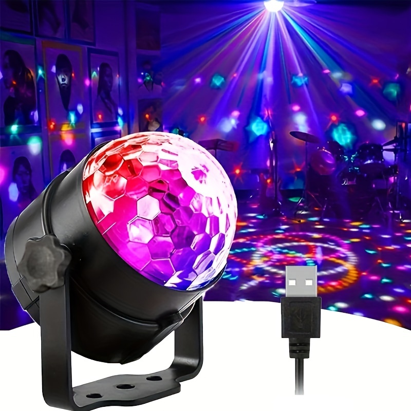 2 Discothèque Effet de Lumière LED Boule Disco Fête RGB Éclairage