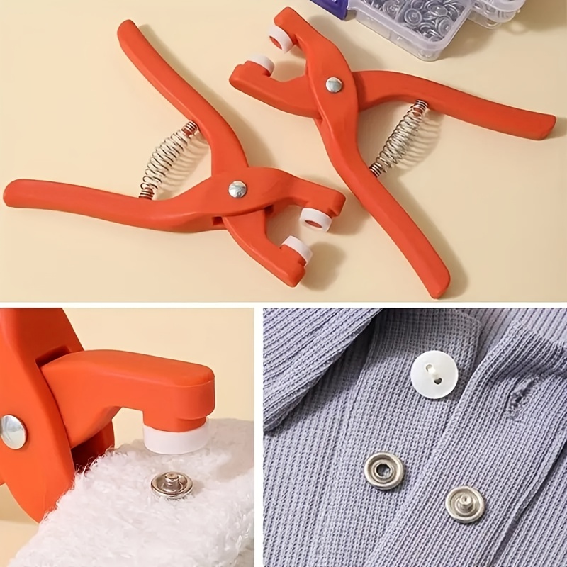 Juego de Botones de Plástico a Presión T5 Broches Snaps con Alicate para  Costura Y Manualidades - Promart