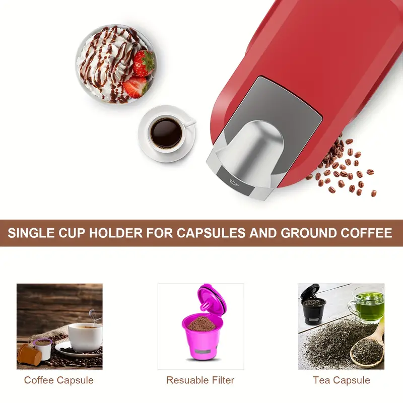 1pc capsule coffee maker ground coffee mini coffee machine brew delicious coffee in seconds with chulux upgrade single serve coffee maker auto shut off one button operation coffee tools coffee accessories details 4