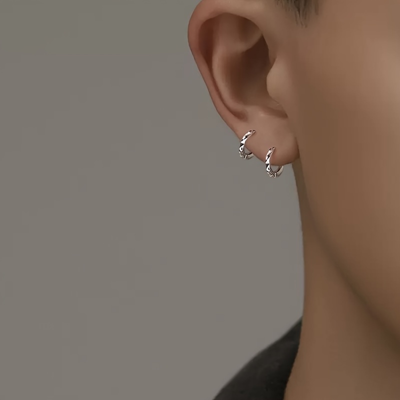 Unique Casual Silver Small Hoop Earrings