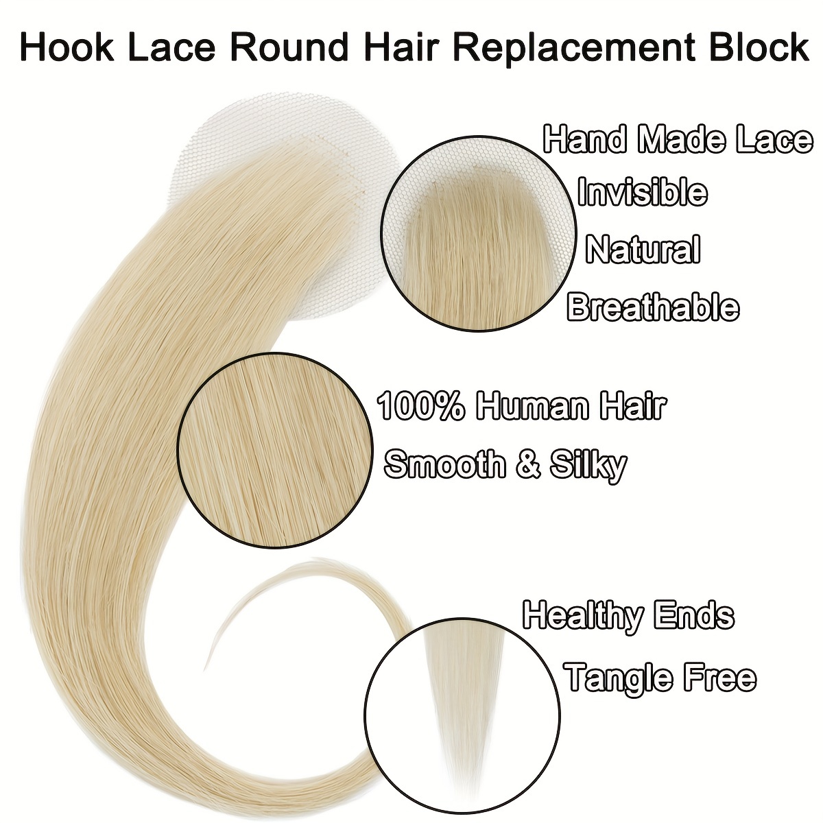 100 human hair lace front extensions invisible natural look straight hair pieces for alopecia areata coverage unisex adult suitable for all hair types   relax elegant straight hair realistic   details 1