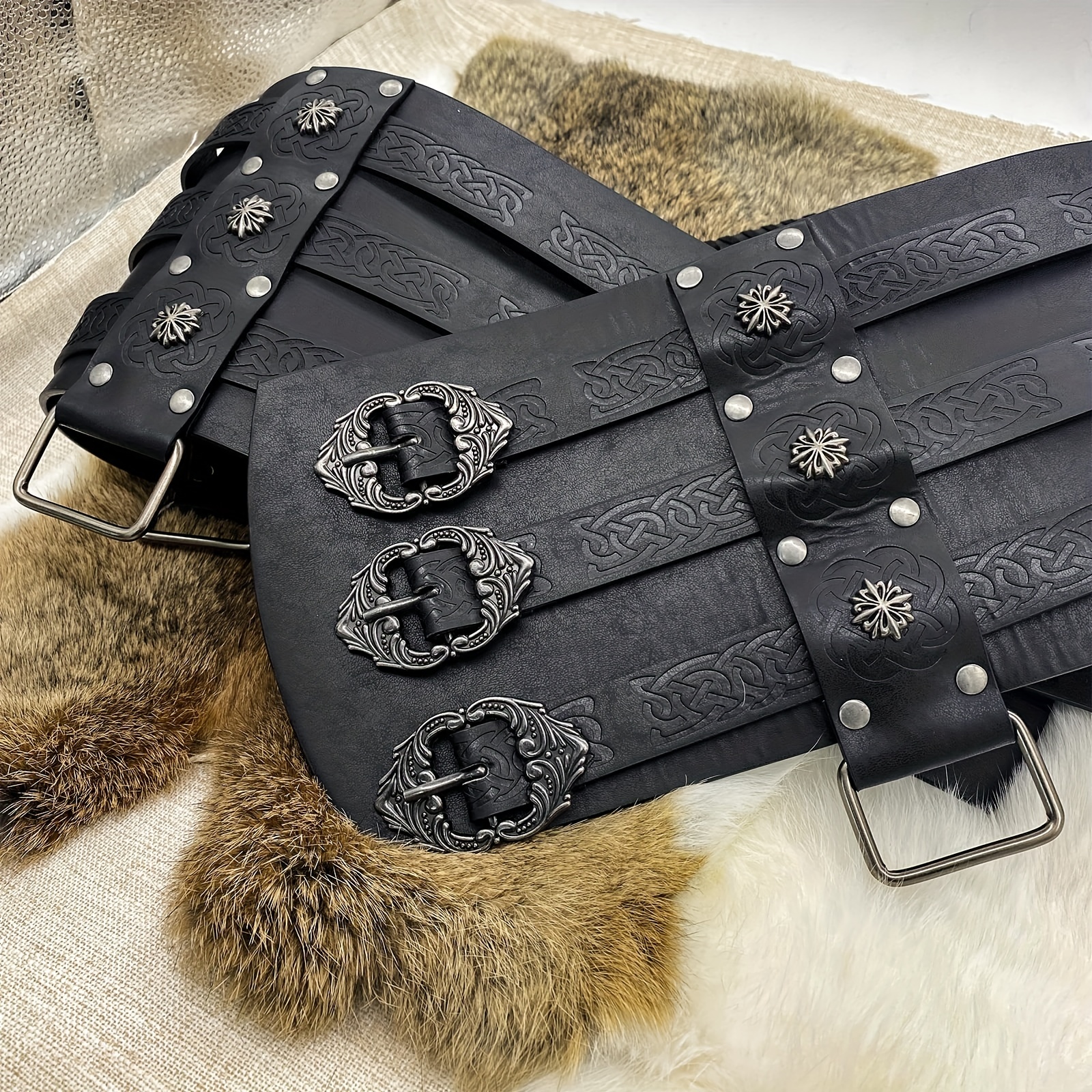 Viking Embossed Waist Norse Faux Leather Wide Belt Medieval Knight Corset  Belt For Larp Costume Ideal Choice For Gifts, Today's Best Daily Deals