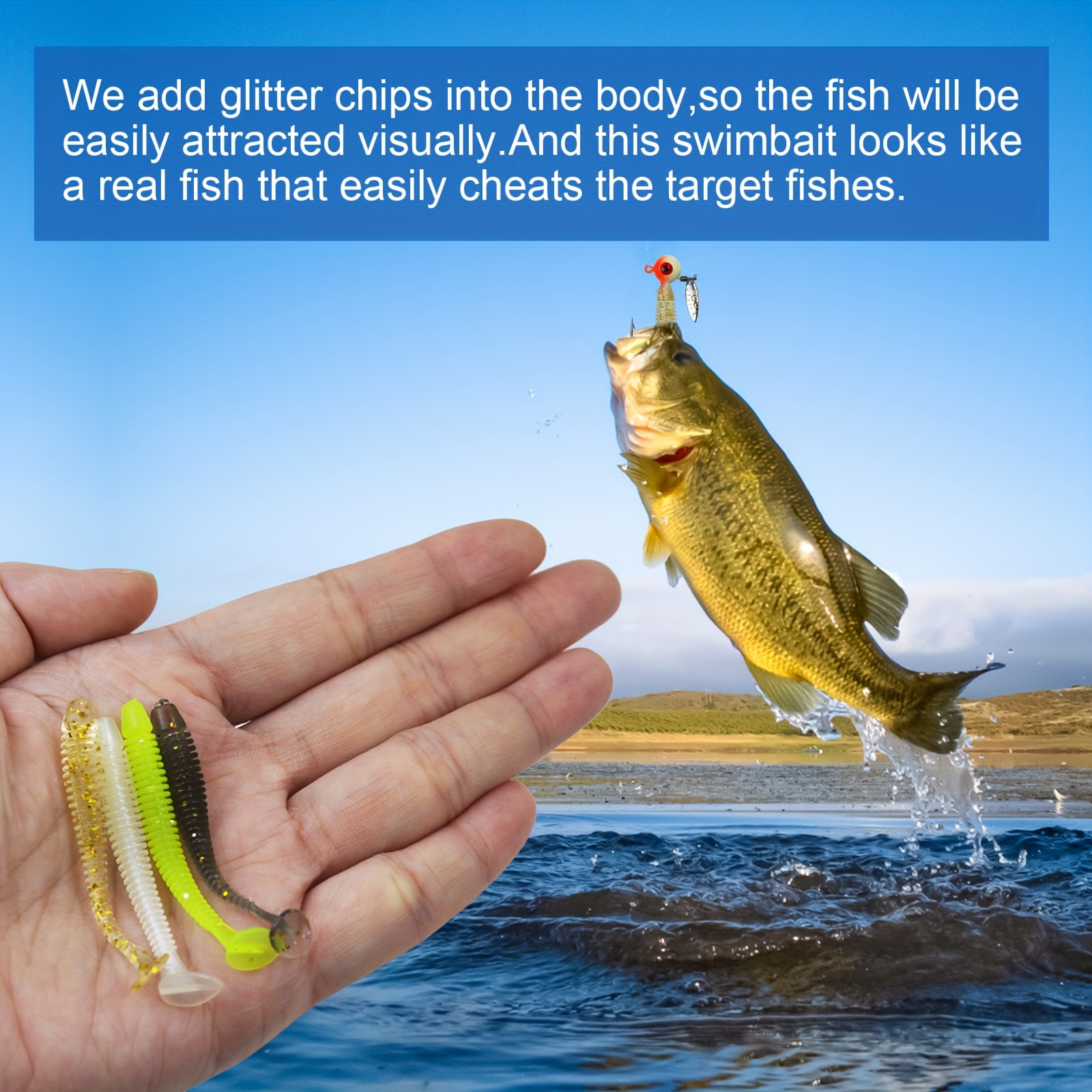 Soft Fishing Lures Plastic Swimbaits For Trout Bass Fishing - Temu Canada