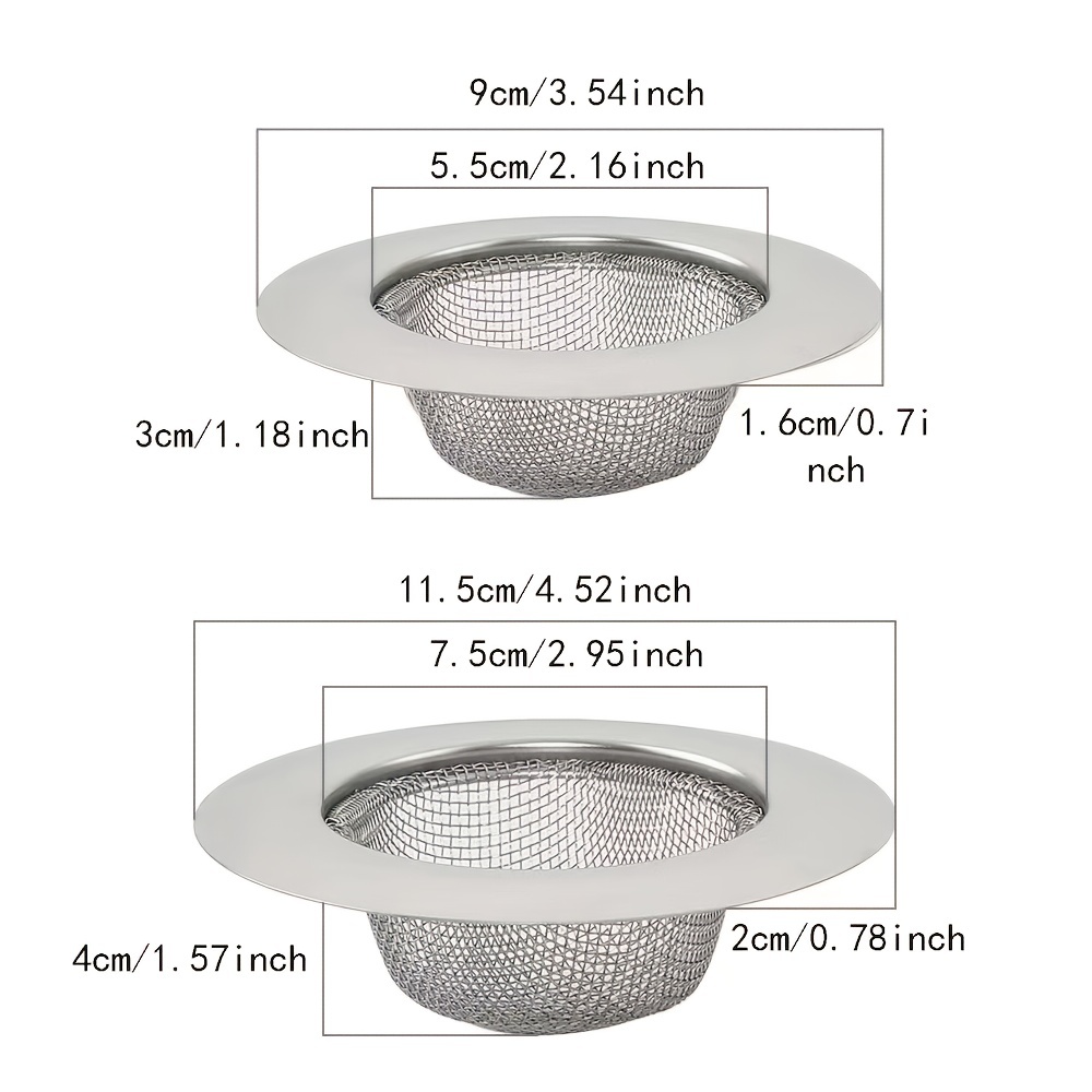 Metal Mesh Hole Design Sink Strainer Basket Drain Bathtub