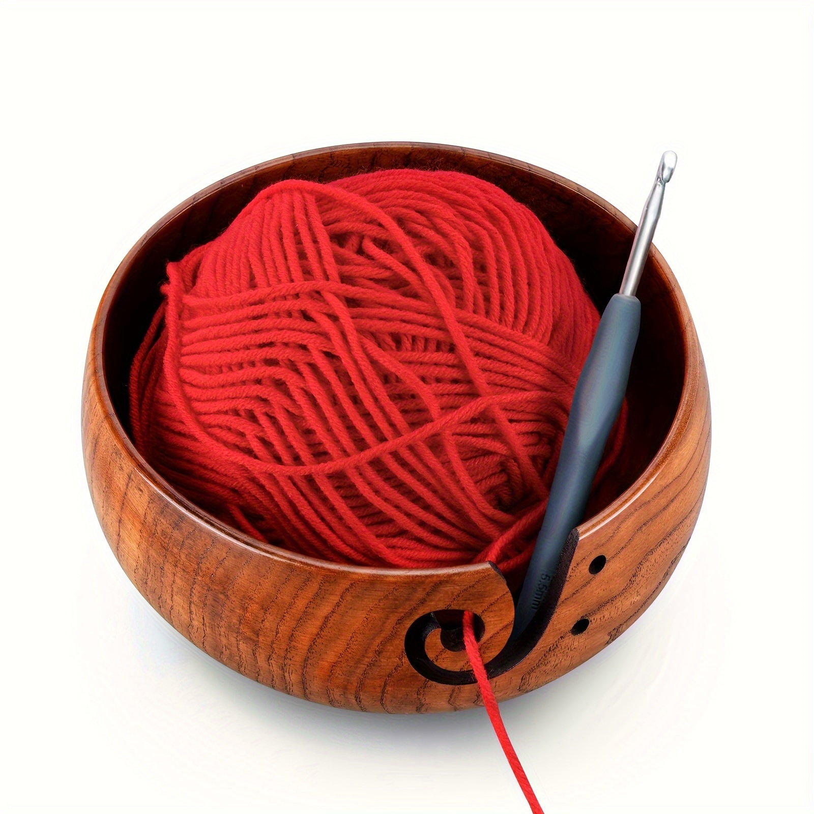 1pc Plastic Yarn Bowl, Knitting Yarn Bowl With Holes, Crochet Bowl