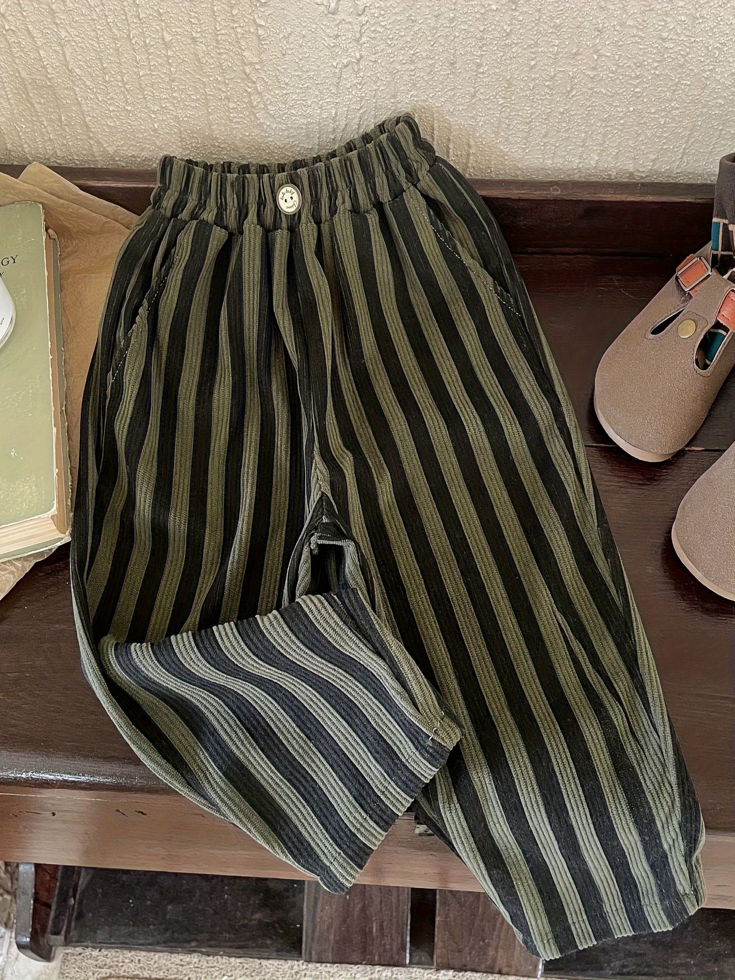 Olive Green Corduroy Pants Outfit - Temu