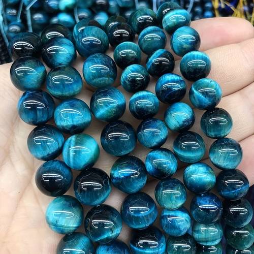 6 8 10mm 60 46 35pcs tiger eye stone beads natural stone loose beads for diy bangle necklace earrings making jewelry crystals jewelry accessories