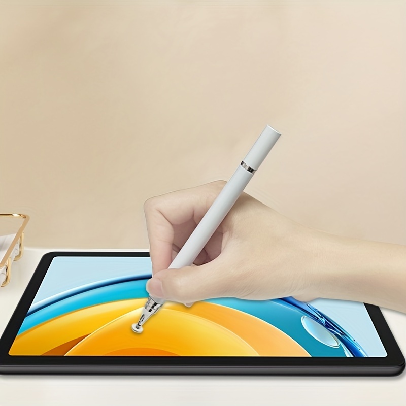 

White Mobile Phone Tablet Handwriting Capacitance Dual-purpose Pen