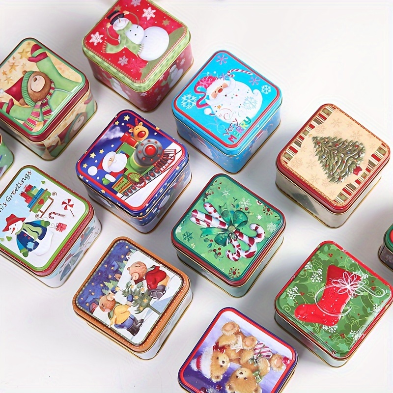 Square Cookie Tin Cookie Container