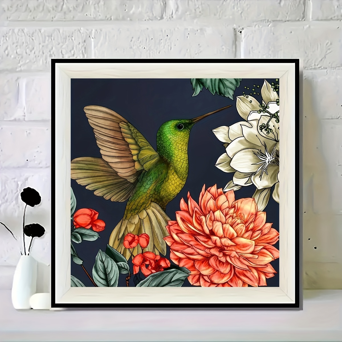 Flower Bird And Cup Pattern Artificial Diamond Painting Kit - Temu