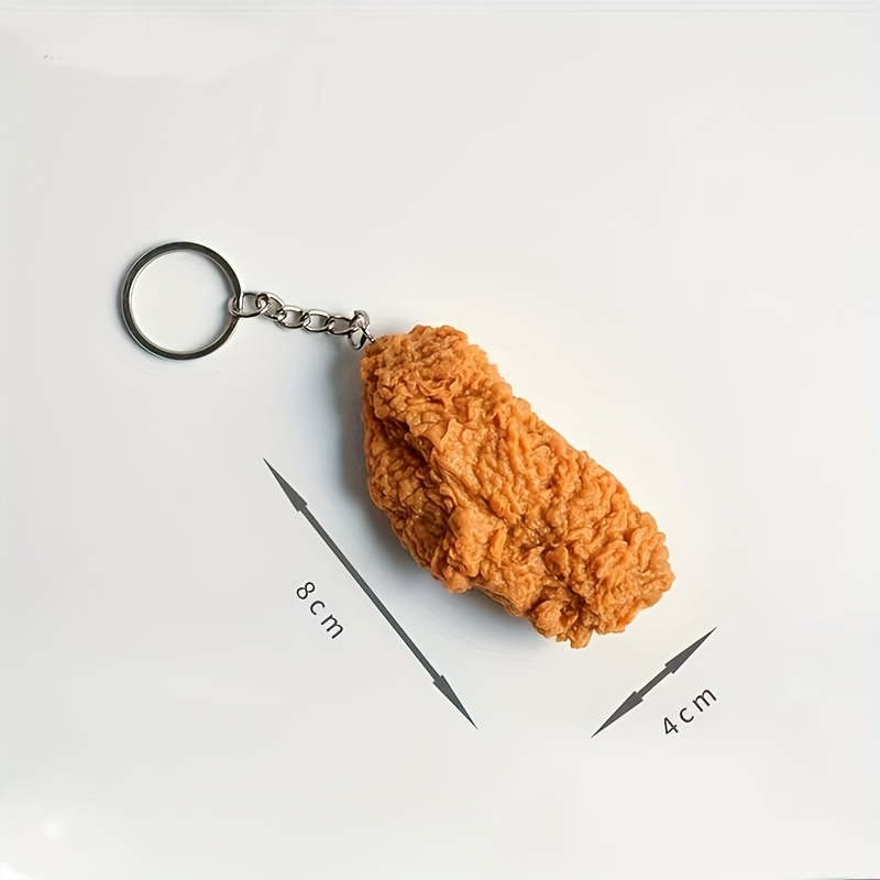 Simulation Pvc Food Pendant Keychain Fried Chicken Leg - Temu