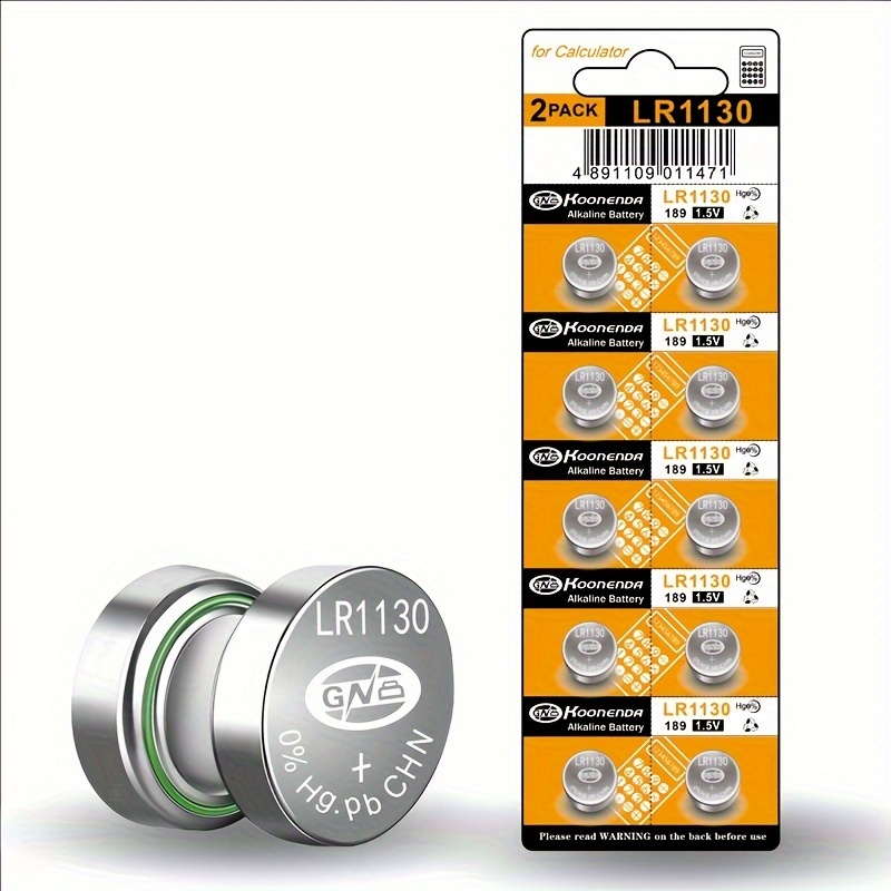 Button Cell Battery 1.55v Ag10 Lr1130 389a 198 Lr54 189 - Temu