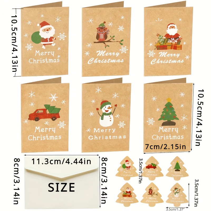 Carte de voeux - Porte de Noël (+enveloppe Kraft ) – leaubleue