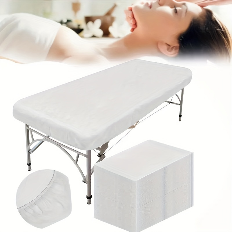 Fundas desechables para mesa de masaje, 30 piezas de sábanas de spa,  sábanas desechables para mesa de masaje, cubierta de cama impermeable, tela  a