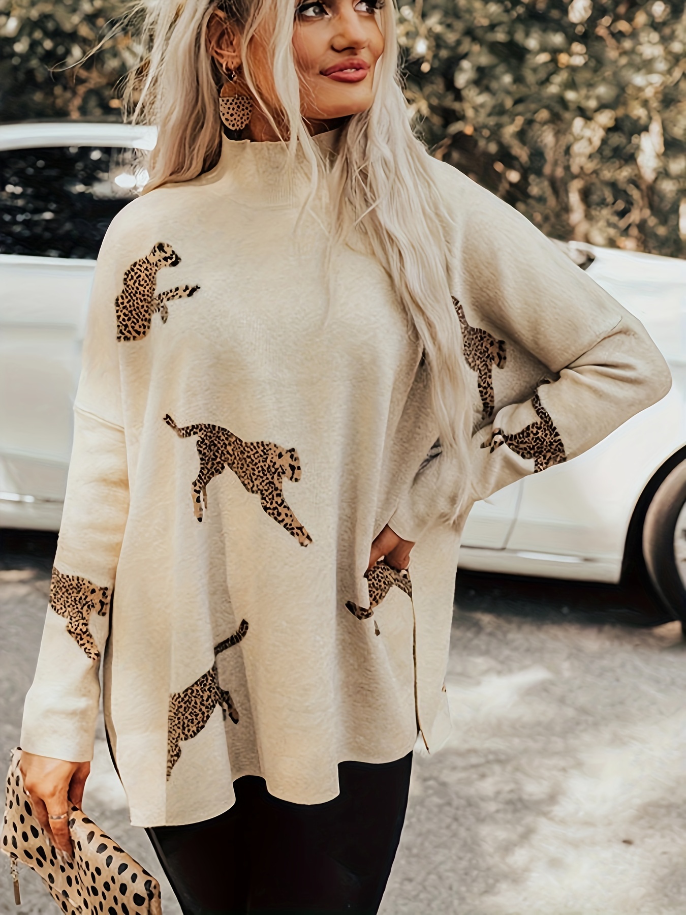 Leopard Sweater Women - Temu Canada