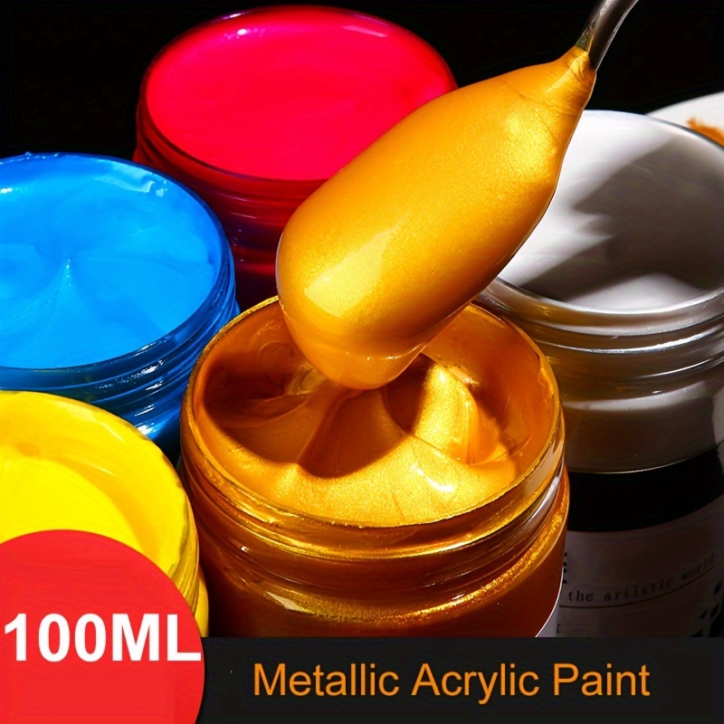 MONT MARTE Peinture Acryliques - Métallique - 8 pièces, tubes 18 ml - Idéal  pour la Peinture Acrylique - Couleurs brillantes et résistantes à la
