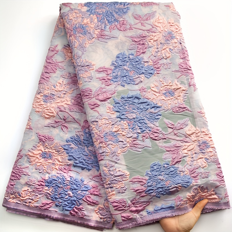 5yards African Jacquard Lace Fabric Nigerian Brocade Lace - Temu