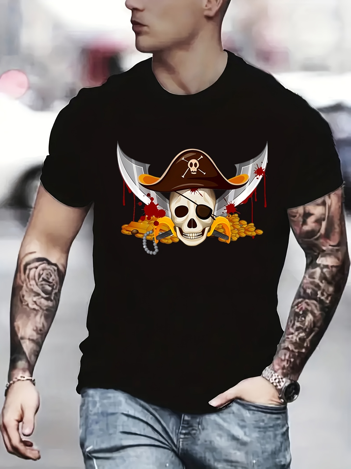 Medieval Renaissance Pirate Shirring Shirt Tops