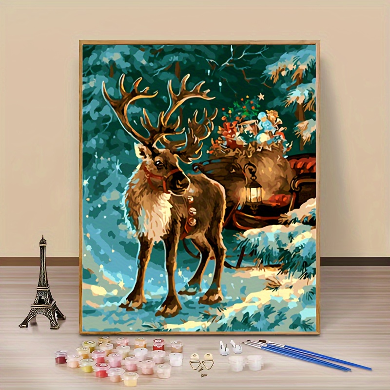 GATYZTORY Paint By Numbers Christmas Paint By Numbers Adult Winter