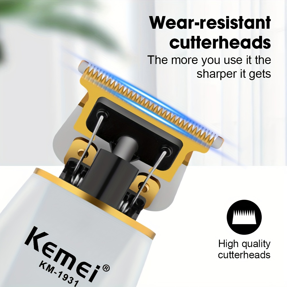 Kemei/km 1931 Professional Hair Clipper Hollowed Blade - Temu