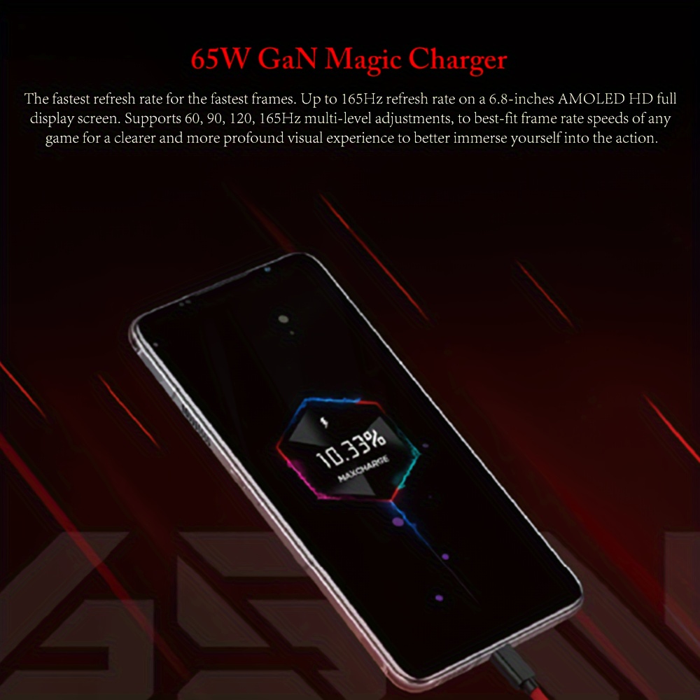 REDMAGIC 7 165Hz Gaming Phone with 6.8 Screen and 64MP Camera, 5G Android  Smartphone with Snapdragon 8 Gen 1 and 18GB+256GB, 4500mAh Battery and US