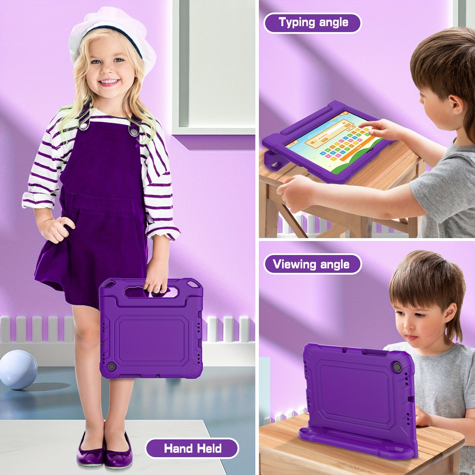 ZtotopCases Coque Enfant pour Tablette Samsung Galaxy Tab A8 LTE 10,5  Pouces 2021 (SM-X200 / SM-X205), Etui léger Eva Antichoc, avec poignée  Enfant