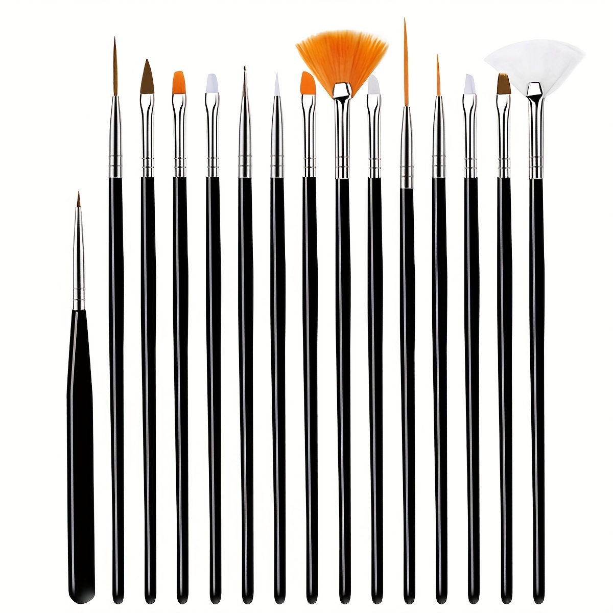 

15pcs Fine Detail Paint Brush Set - Miniature Paint Brush For Detailing & Art Painting - Acrylic, Watercolor, Oil, Models, Airplane Kits, Nail Artist Supplies