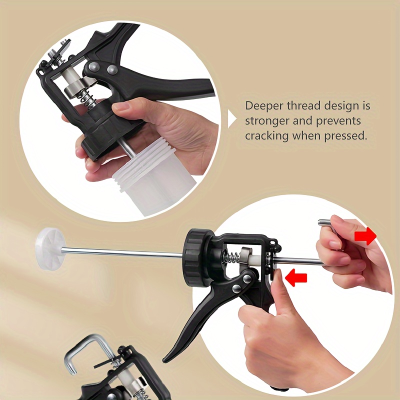 1 set ușor de utilizat kit manual pentru fabricarea cârnaților - semi-automat, umplutură rapidă a carnii cu 3 dimensiuni de duze, plastic , ideal pentru cârnați făcuți acasă și mai - gadget de bucătărie perfect pentru gătitul de sărbători, umplutură pentru cârnați Detaliile articolului 4