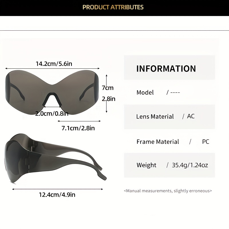 Y2K Wrap Around Sunglasses UV400