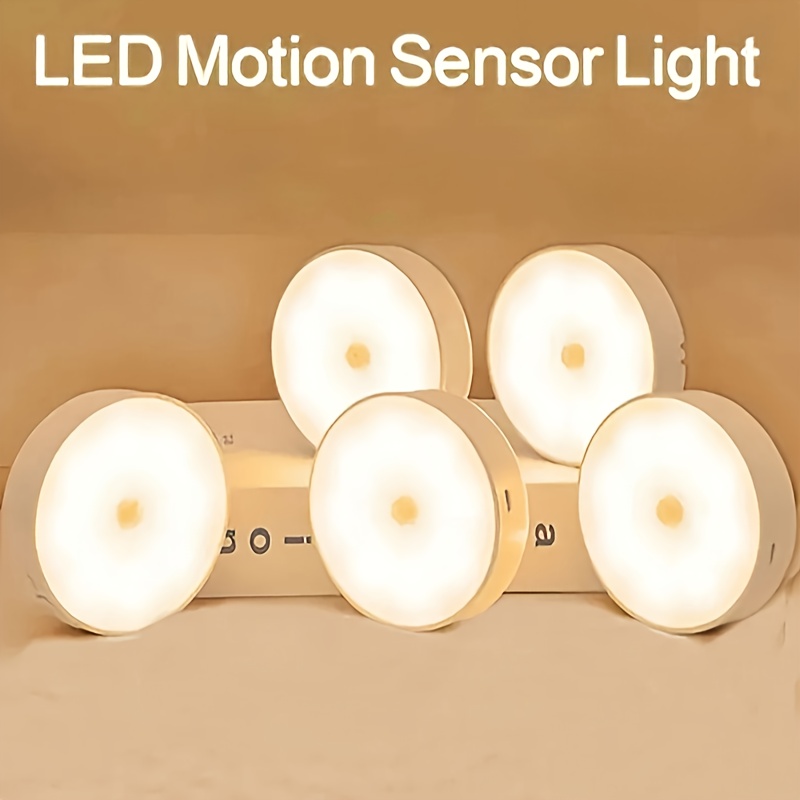 Generic ENSEMBLE 2PCS Capteur de mouvement LED sans fil Ultra mince lampe  intelligente lumière d'armoire pour la cuisine éclairage de nuit intérieur  Rechargeable à prix pas cher