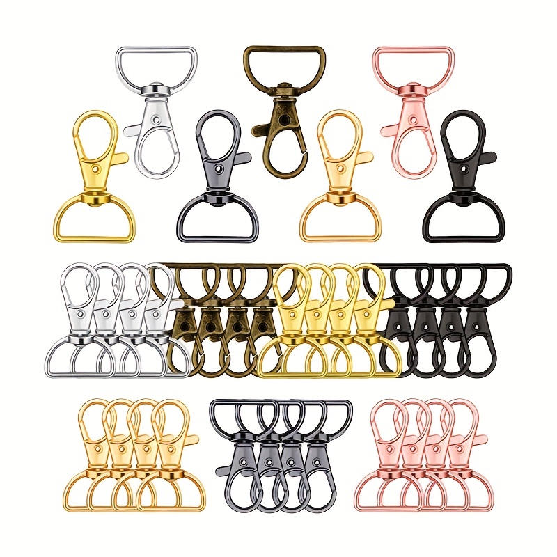 10pcs Swivel Clasps With D Rings Lanyard Snap Hooks Keychain Metal Lobster  Claw Clasps For Key - Jewelry & Accessories - Temu Australia