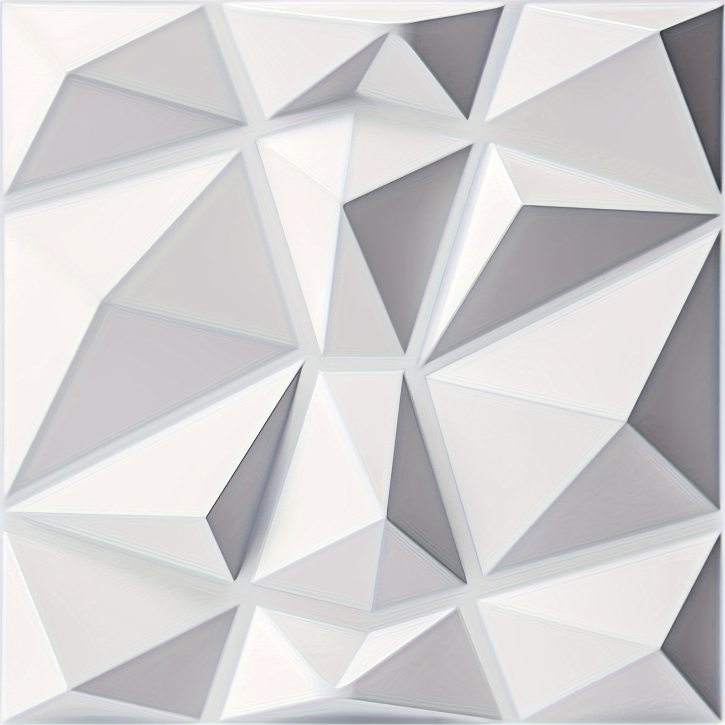 Art3d PVC 3D Diamond Wall Panel Jagged Matching-Matt White, for Residential  and Commercial Interior Decor