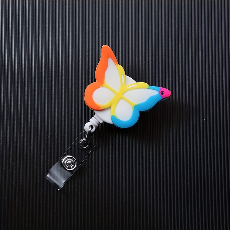 Butterfly Pattern Badge Reel Retractable Nurse Id Name Card - Temu Canada