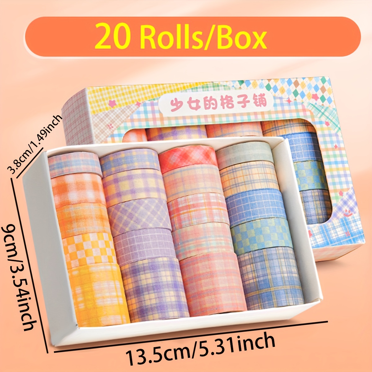 Craft Sensations Washi Tape 40 rollos de 3 metros | Cinta decorativa  Masking Tape en 40 diseños únicos para manualidades, scrapbooking y más |  Rollos